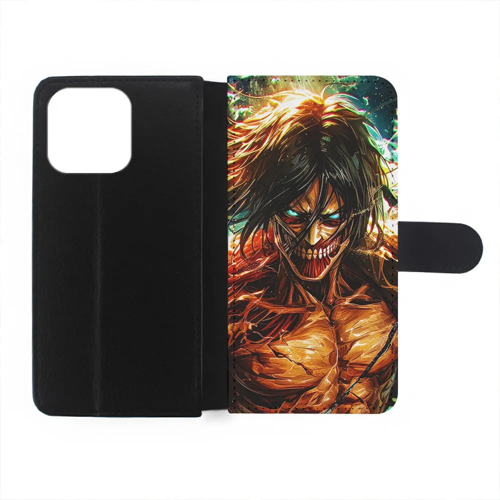 Attack on Titan Eren's Form iPhone 13 Pro Case-Flip Wallet Case-Xtracase