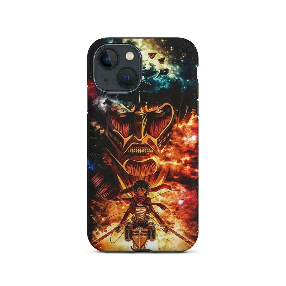 Attack on Titan Mikasa Art iPhone 13 Mini Case-2 in 1 Tough Case-Xtracase