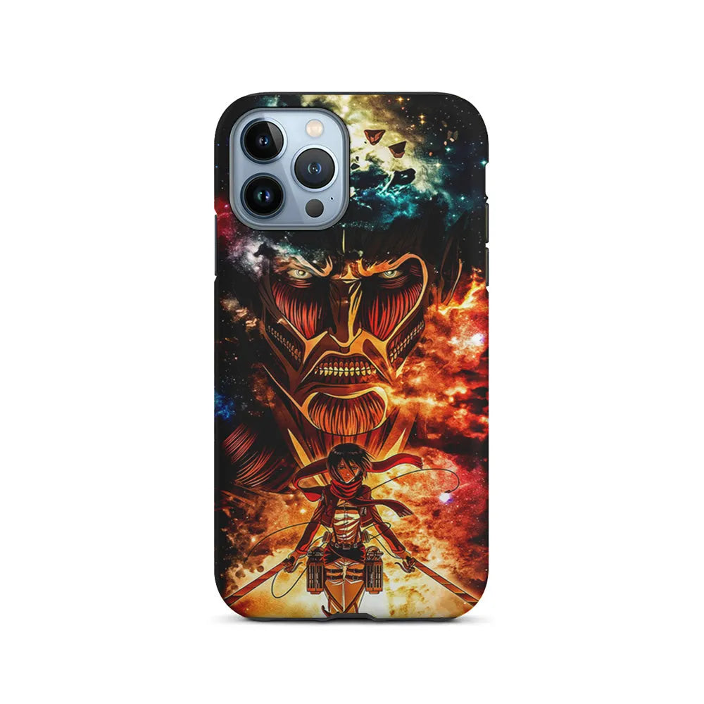 Attack on Titan Mikasa Art iPhone 13 Pro Case-2 in 1 Tough Case-Xtracase