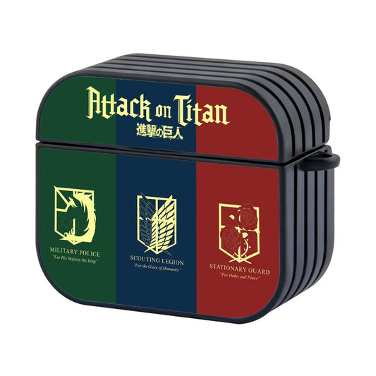 Attack on Titan Police Legion and Guard Hard Plastic Case Cover For Apple Airpods 3-Xtracase