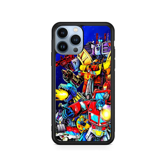 Autobot From Transformers iPhone 13 Pro Case-Rubber / Black (2D Case)-Xtracase