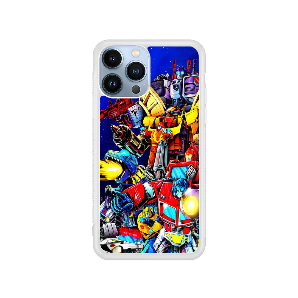 Autobot From Transformers iPhone 13 Pro Case-Rubber / White (2D Case)-Xtracase