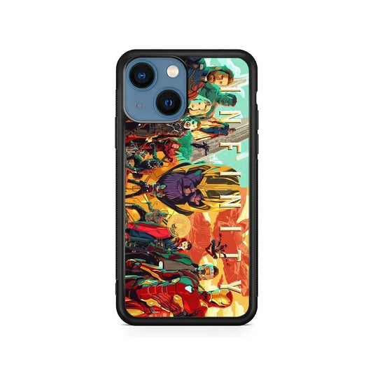Avenger Infinity All Character iPhone 13 Mini Case-Rubber / Black (2D Case)-Xtracase