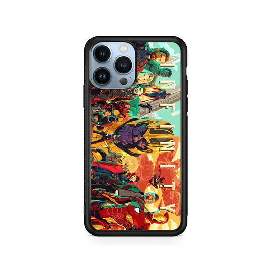 Avenger Infinity All Character iPhone 13 Pro Max Case-Rubber / Black (2D Case)-Xtracase