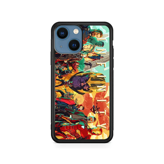 Avenger Infinity All Character iPhone 15 Plus Case-Rubber / Black (2D Case)-Xtracase