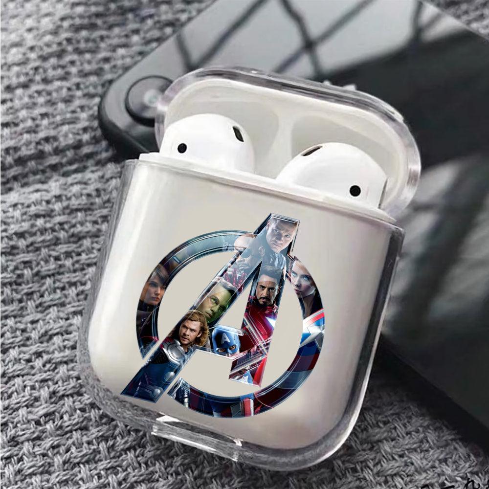 Avengers Logo Character Protective Clear Case Cover For Apple Airpods-Xtracase
