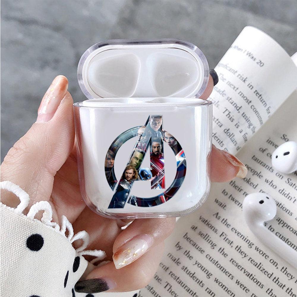 Avengers Logo Character Protective Clear Case Cover For Apple Airpods-Xtracase
