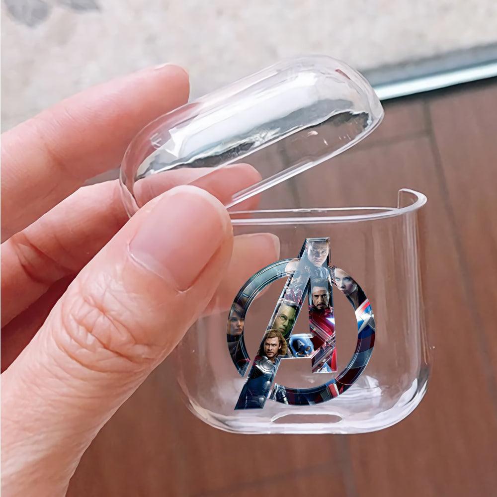 Avengers Logo Character Protective Clear Case Cover For Apple Airpods-Xtracase