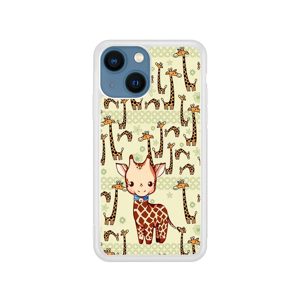 Baby Giraffe Adventure Ground iPhone 14 Plus Case-Rubber / White (2D Case)-Xtracase
