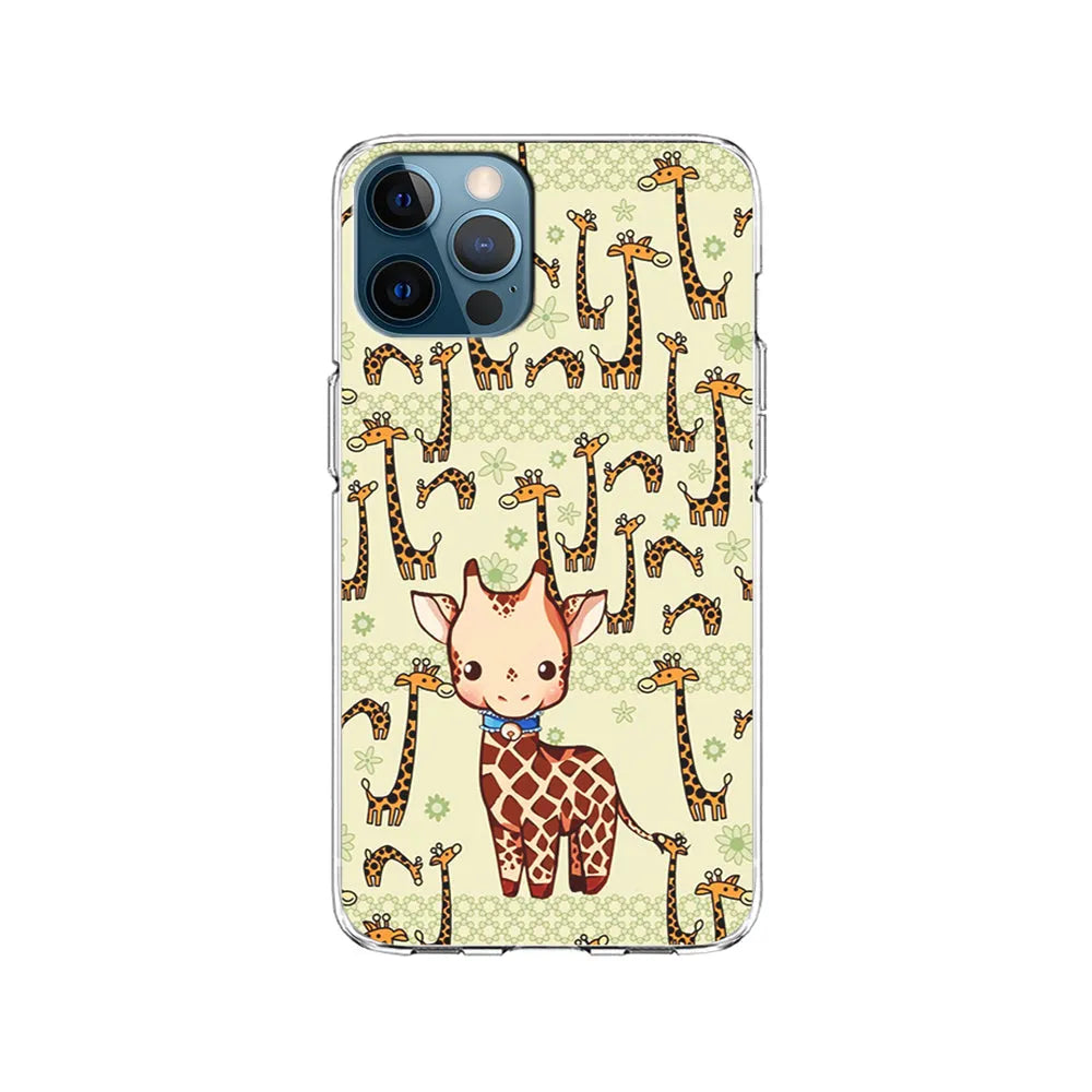 Baby Giraffe Adventure Ground iPhone 13 Pro Case-Clear Soft Case-Xtracase