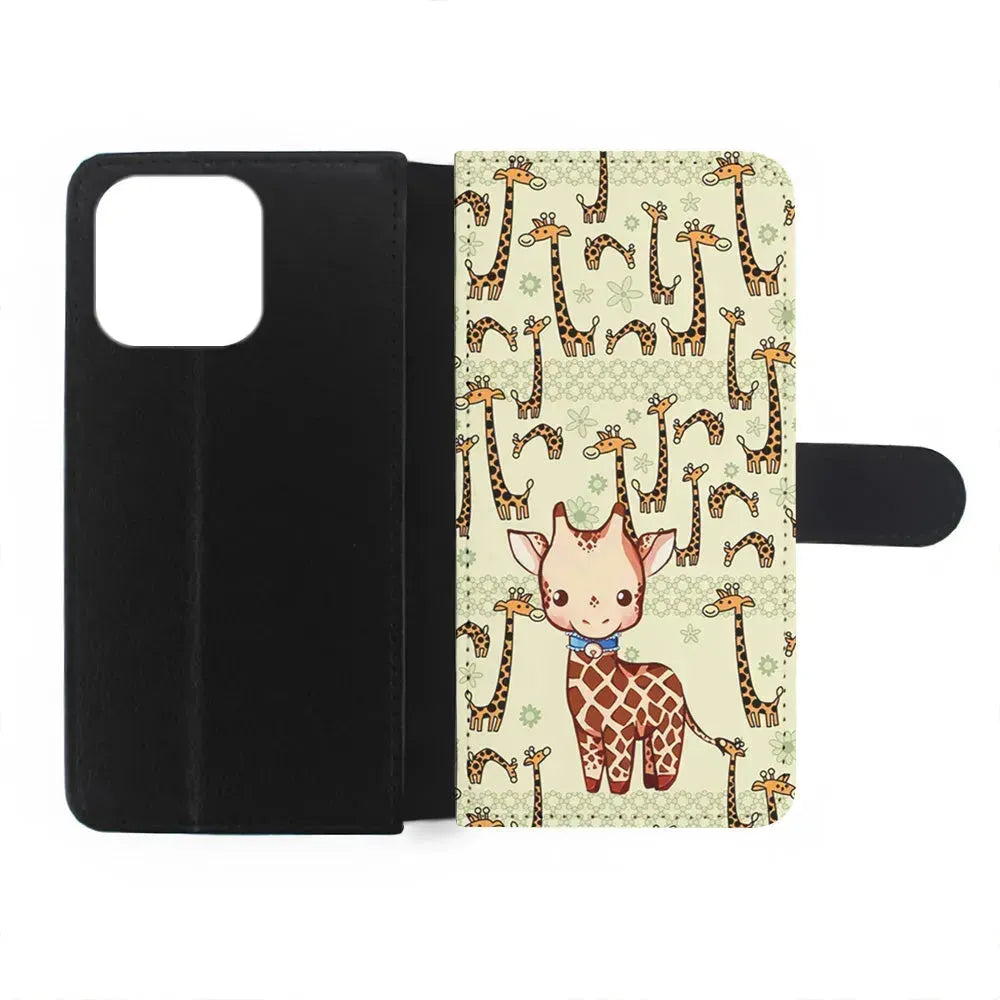 Baby Giraffe Adventure Ground iPhone 15 Pro Max Case-Flip Wallet Case-Xtracase