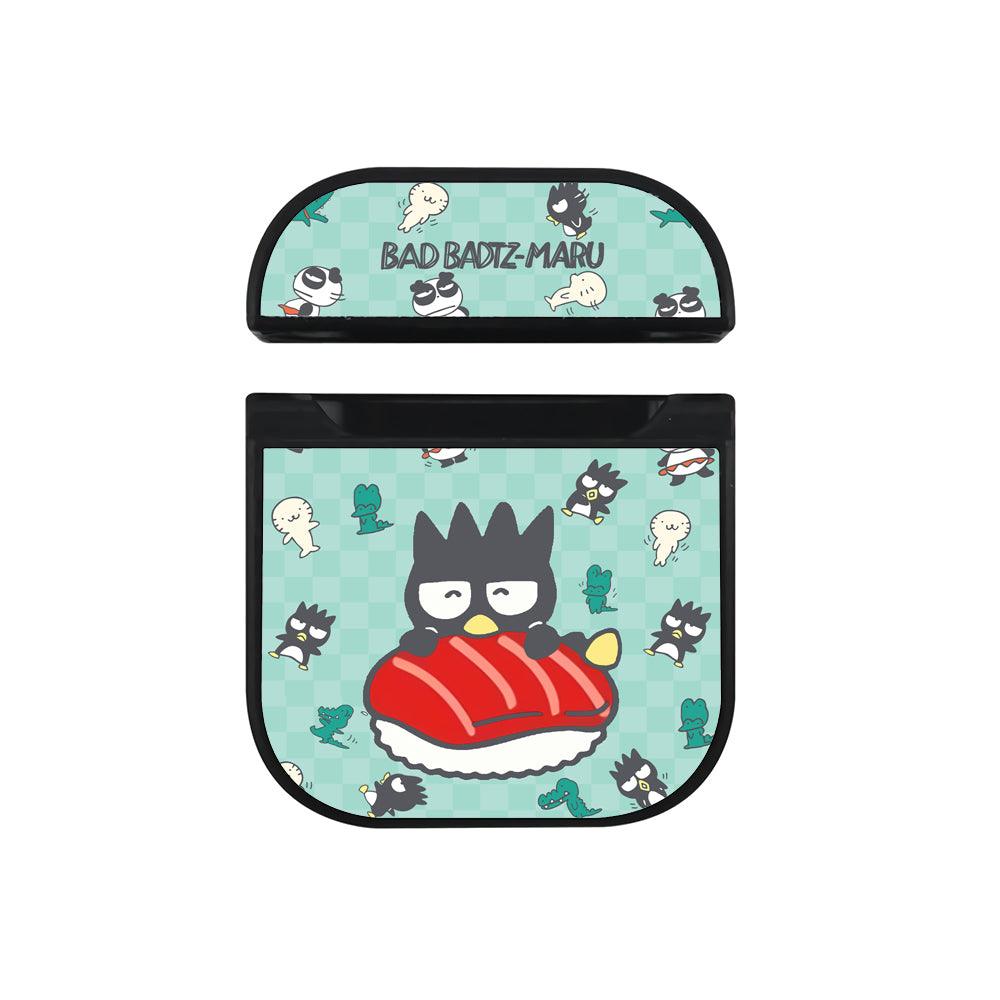 Bad Badtz-Maru Feel Cozy with Sushi Hard Plastic Case Cover For Apple Airpods-Xtracase