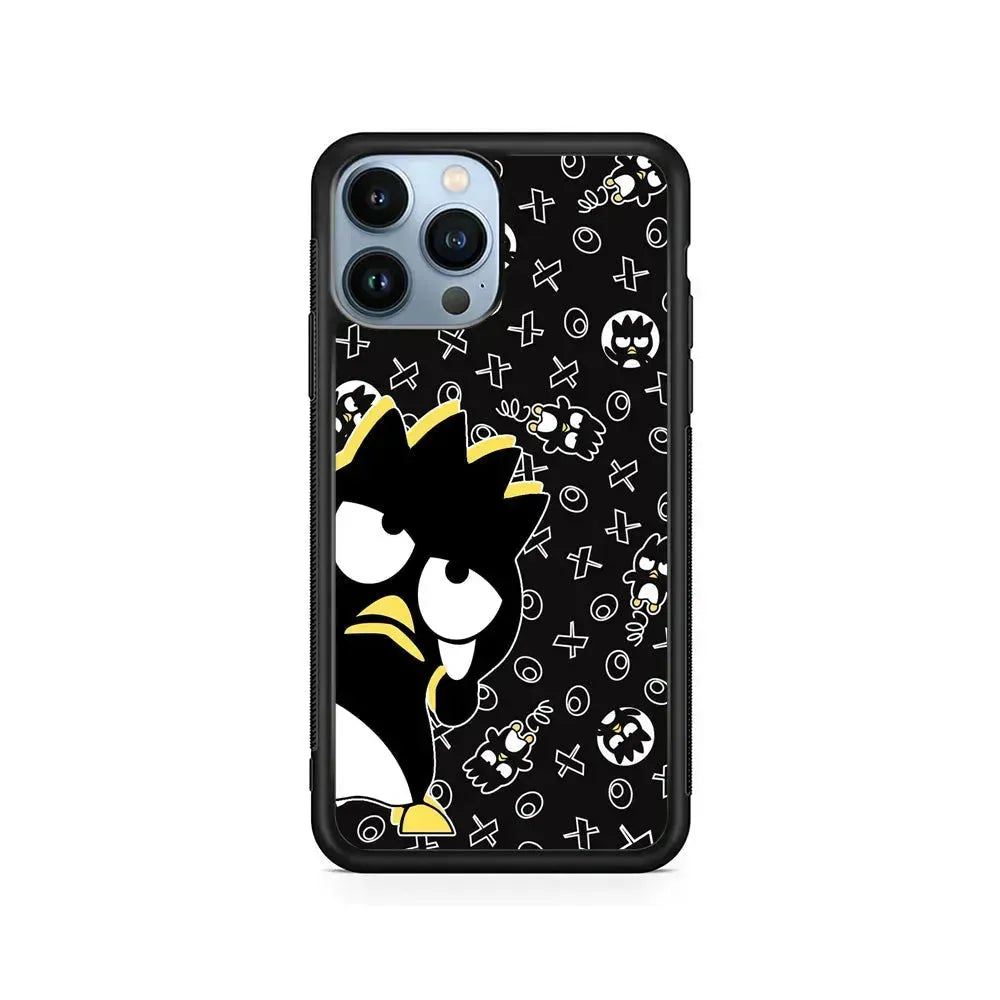 Bad Badtz-Maru Mocking Expression iPhone 15 Pro Max Case-Rubber / Black (2D Case)-Xtracase