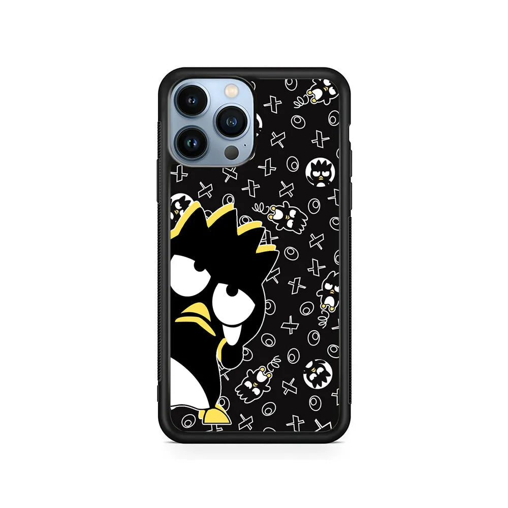 Bad Badtz-Maru Mocking Expression iPhone 13 Pro Max Case-Rubber / Black (2D Case)-Xtracase