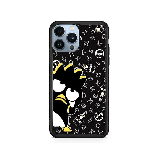 Bad Badtz-Maru Mocking Expression iPhone 13 Pro Max Case-Rubber / Black (2D Case)-Xtracase