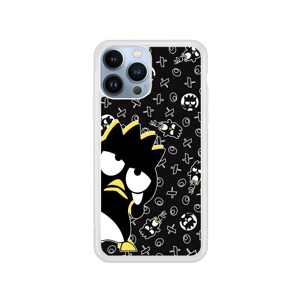 Bad Badtz-Maru Mocking Expression iPhone 13 Pro Max Case-Rubber / White (2D Case)-Xtracase