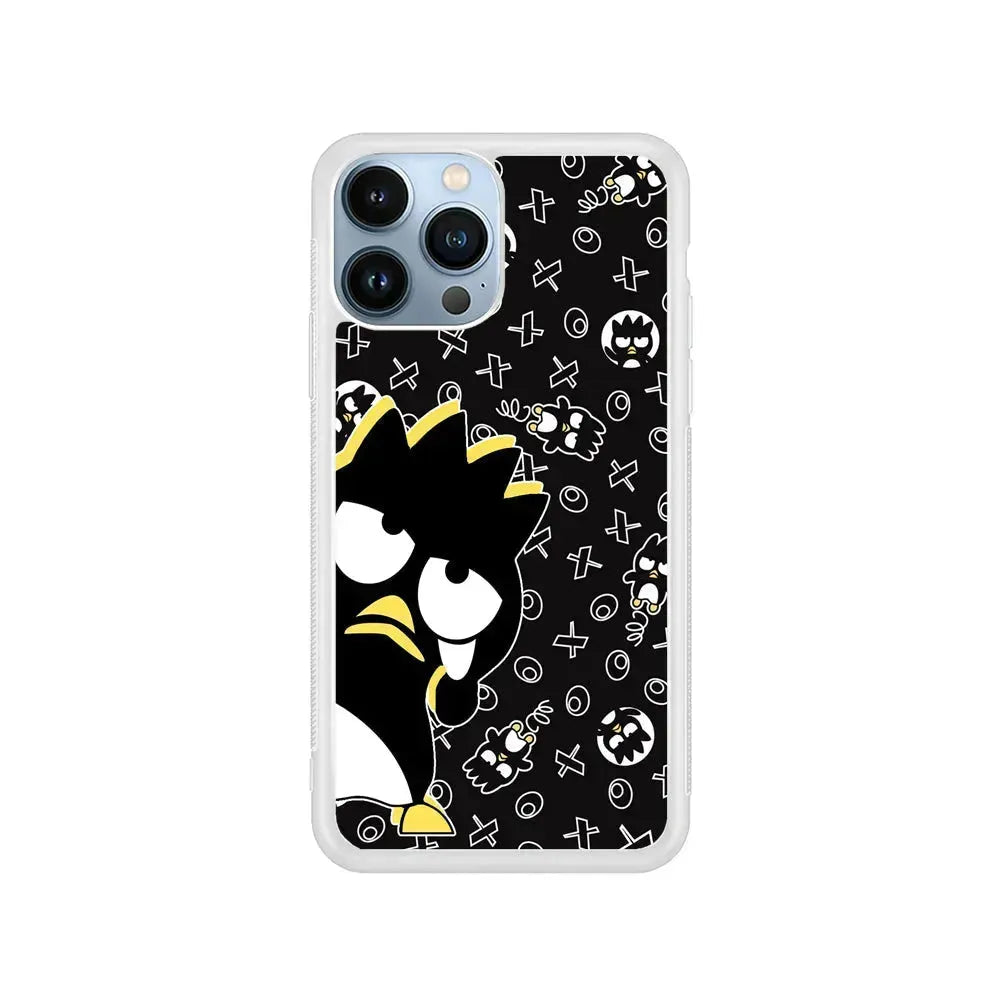 Bad Badtz-Maru Mocking Expression iPhone 15 Pro Max Case-Rubber / White (2D Case)-Xtracase