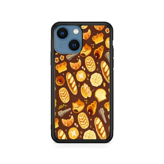 Bakery and Sweet Bread iPhone 13 Mini Case-Rubber / Black (2D Case)-Xtracase