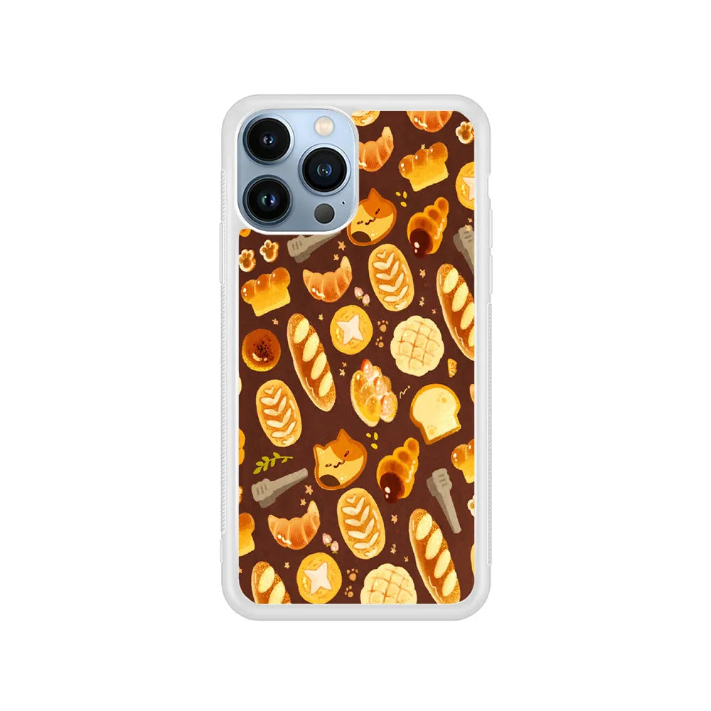Bakery and Sweet Bread iPhone 13 Pro Max Case-Rubber / White (2D Case)-Xtracase