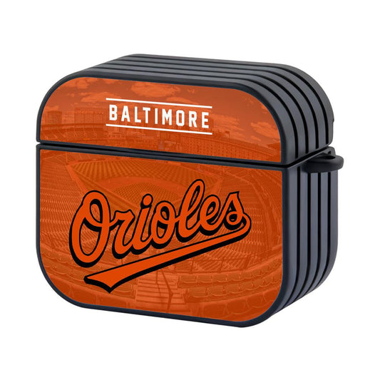 Baltimore Orioles Stadium on Banner Hard Plastic Case Cover For Apple Airpods 3-Xtracase