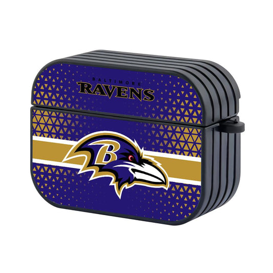 Baltimore Ravens NFL Bright of Golden Triangle Hard Plastic Case Cover For Apple Airpods Pro 3-Xtracase