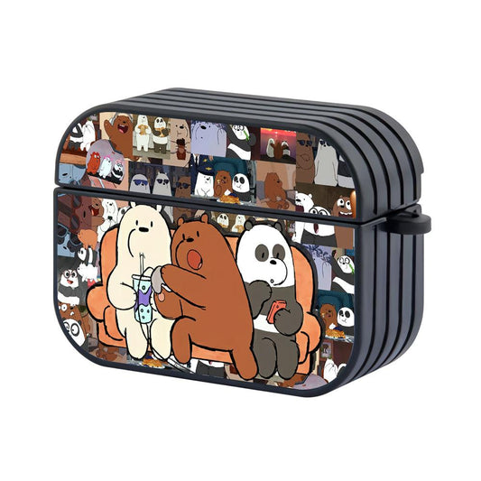 Bare Bears Fun with Each Activity Hard Plastic Case Cover For Apple Airpods Pro 3-Xtracase