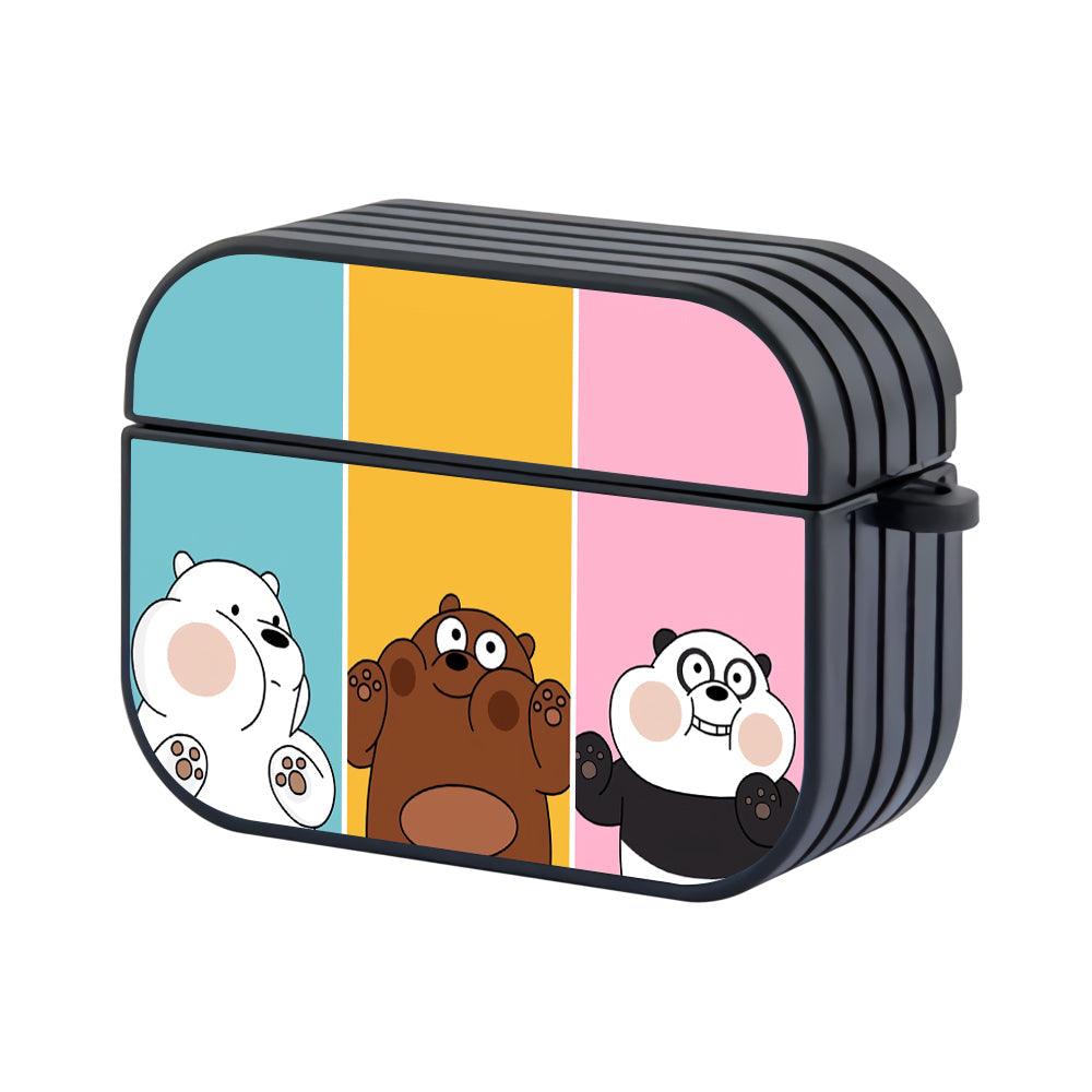 Bare Bears Hit The Glass Barrier Hard Plastic Case Cover For Apple Airpods Pro 2-Xtracase