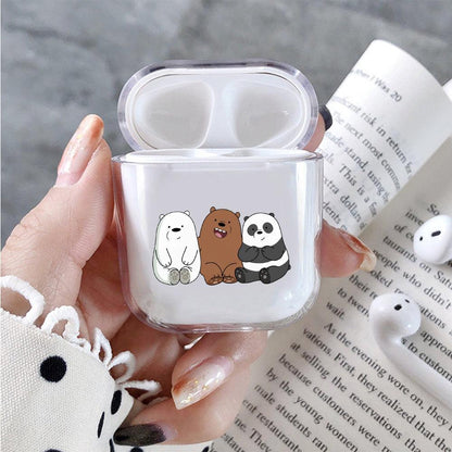 Bare Bear Friends and Family Protective Clear Case Cover For Apple Airpods-Xtracase