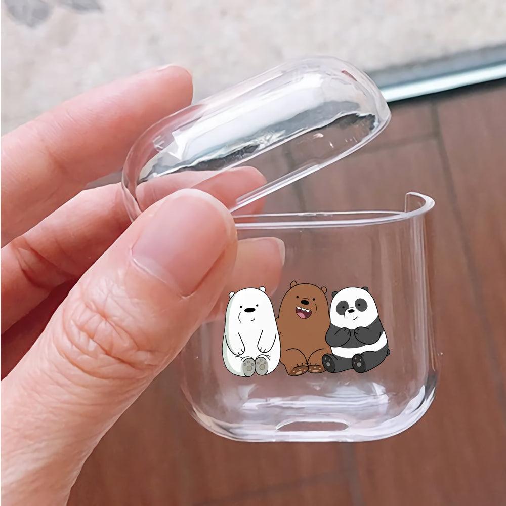 Bare Bear Friends and Family Protective Clear Case Cover For Apple Airpods-Xtracase