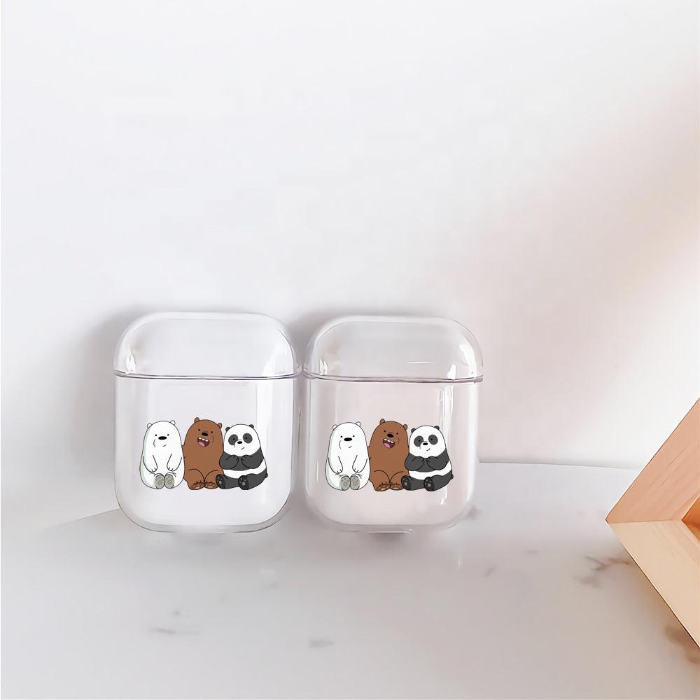 Bare Bear Friends and Family Protective Clear Case Cover For Apple Airpods-Xtracase