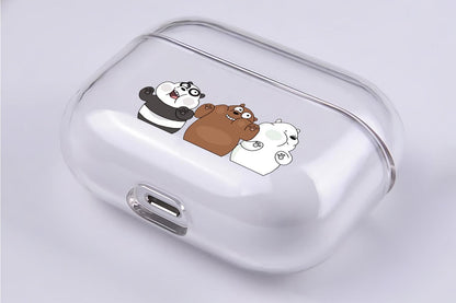 Bare Bears Trapped in Glass Protective Clear Case Cover For Apple Airpod Pro 2-Xtracase