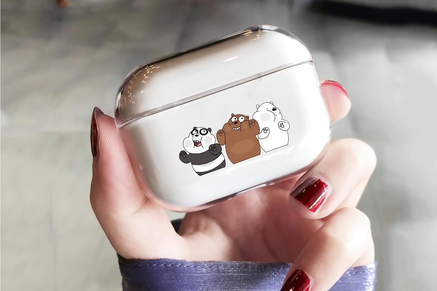 Bare Bears Trapped in Glass Protective Clear Case Cover For Apple Airpod Pro 2-Xtracase