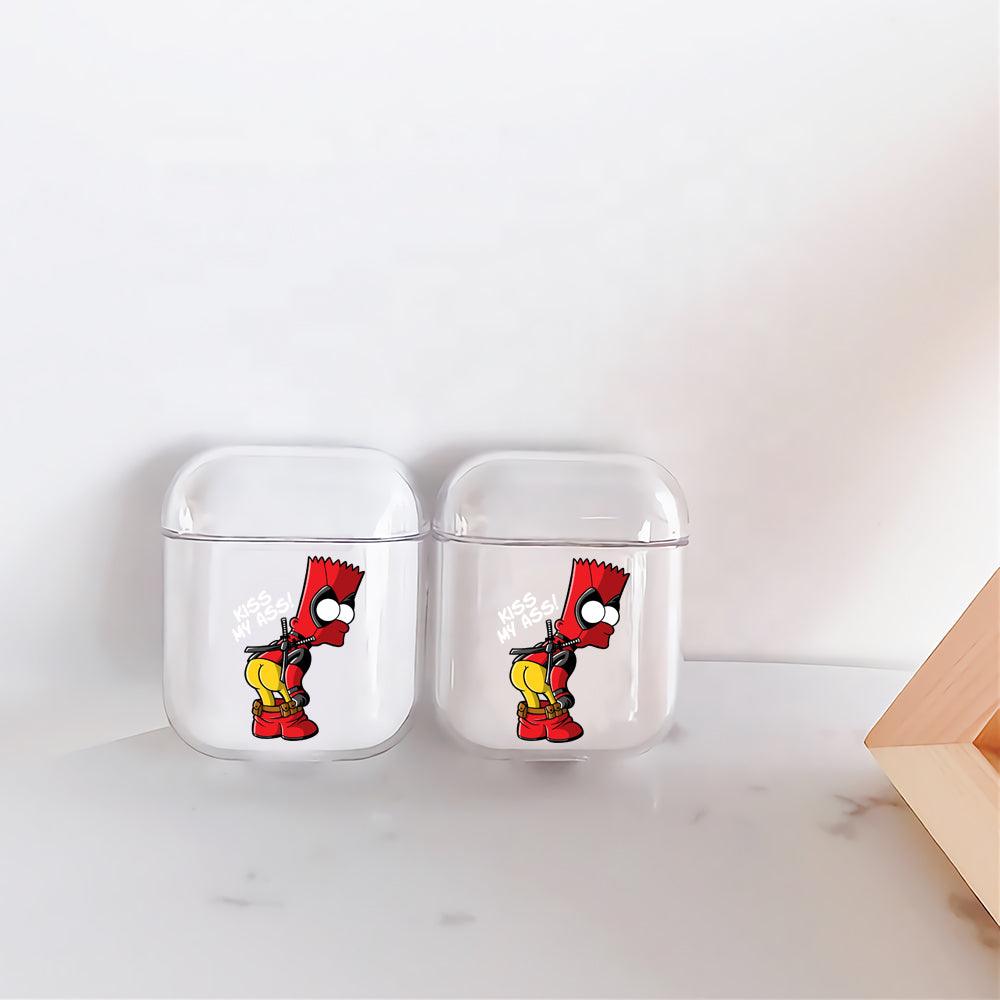 Bart Deadpool Costume Apple Airpods Clear Case-Xtracase
