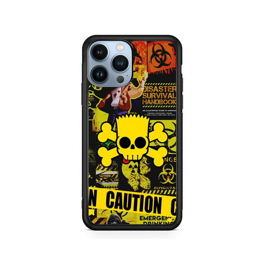 Bart Pirate Emergency Survival iPhone 13 Pro Case-Rubber / Black (2D Case)-Xtracase