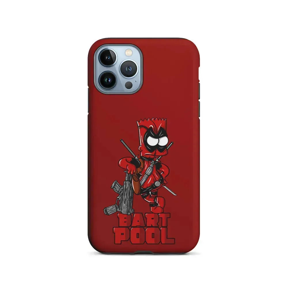 BartPool Simpson iPhone 15 Pro Max Case-2 in 1 Tough Case-Xtracase