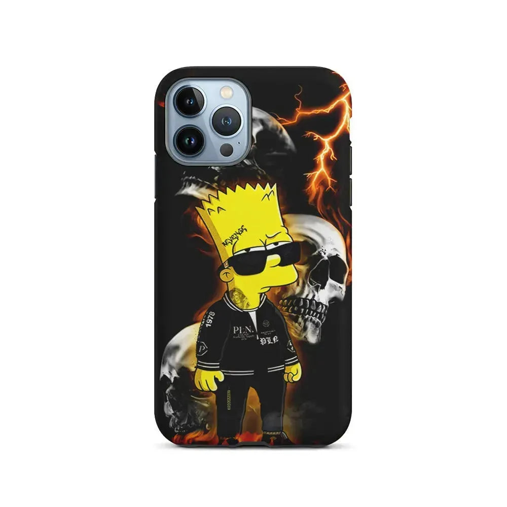 Bart Simpson Bad Boy iPhone 15 Pro Max Case-2 in 1 Tough Case-Xtracase