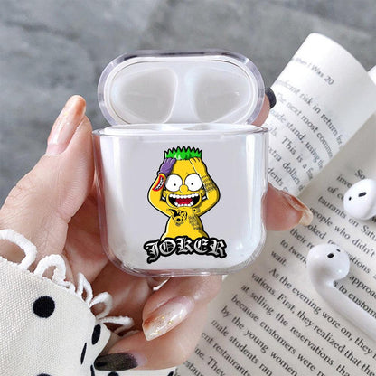Bart Simpson Joker Apple Airpods Clear Case-Xtracase