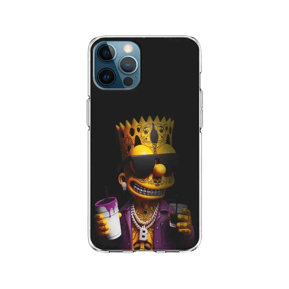 Bart Simpson The Rapper iPhone 15 Pro Max Case-Clear Soft Case-Xtracase