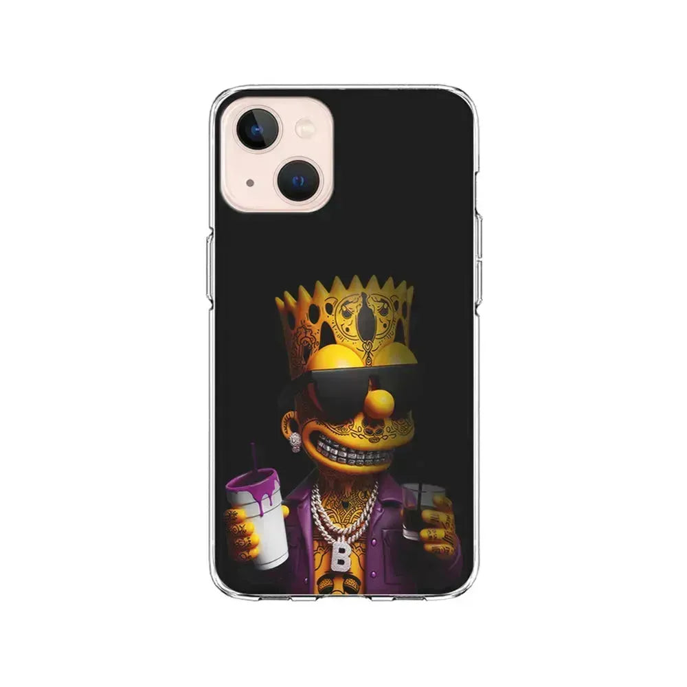 Bart Simpson The Rapper iPhone 13 Mini Case-Clear Soft Case-Xtracase