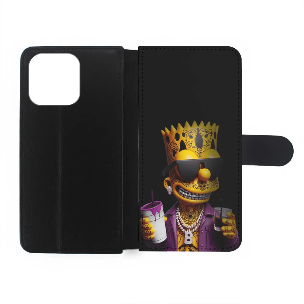 Bart Simpson The Rapper iPhone 13 Pro Case-Flip Wallet Case-Xtracase
