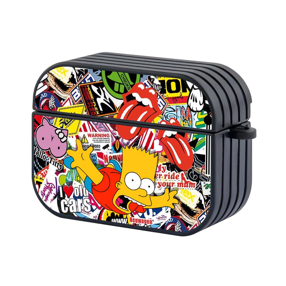 Bart and Wall of Stickers Apple Airpods Pro 2 Case-Xtracase