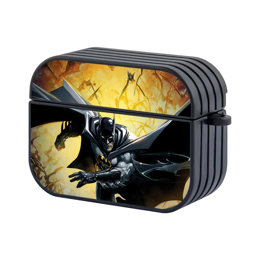 Batman Ran in Front of The Explosion Hard Plastic Case Cover For Apple Airpods Pro 2-Xtracase