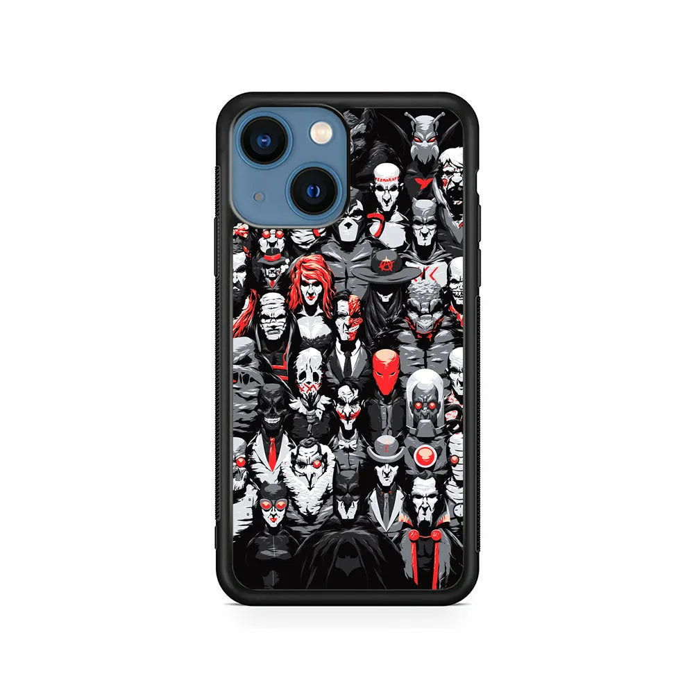 Batman Villains Character iPhone 14 Plus Case-Rubber / Black (2D Case)-Xtracase