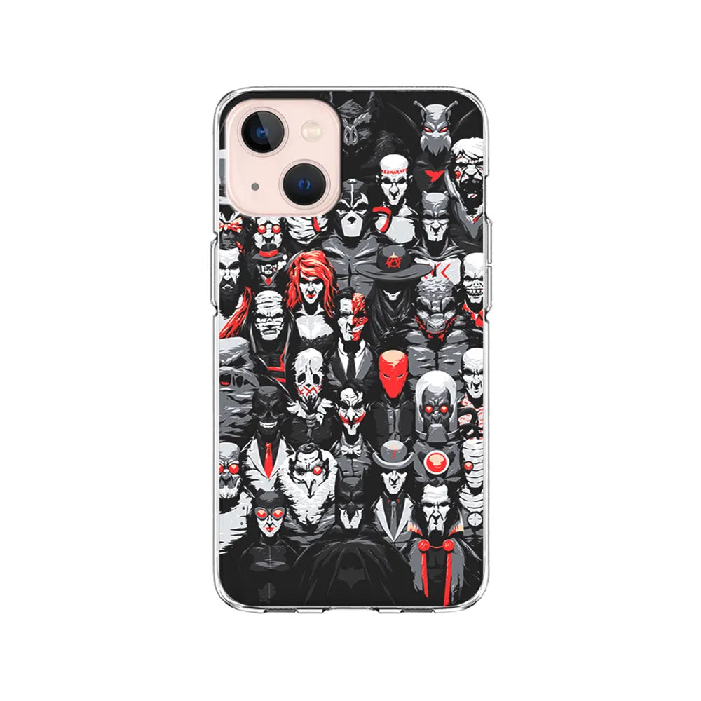Batman Villains Character iPhone 14 Plus Case-Clear Soft Case-Xtracase
