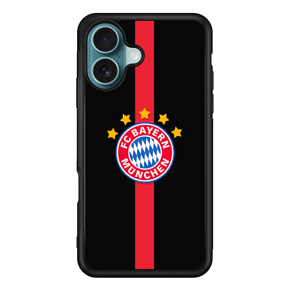 Bayern Munchen Stripe Red iPhone 16 Plus Case - Xtracase