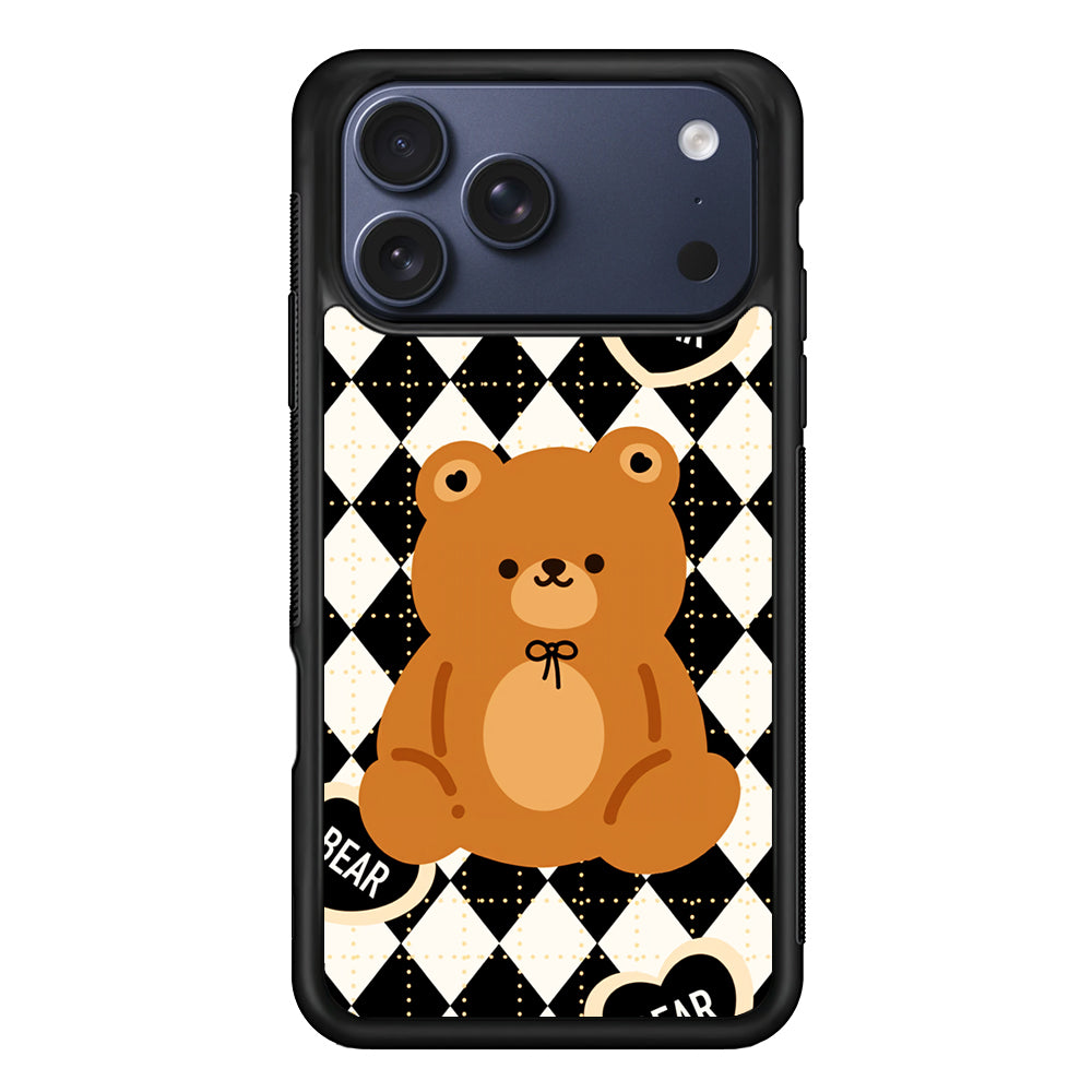 Bear and Black Flanel iPhone 17 Pro Case - Xtracase