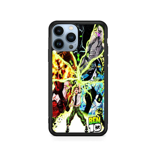 Ben 10 Alien Force iPhone 13 Pro Max Case-Rubber / Black (2D Case)-Xtracase