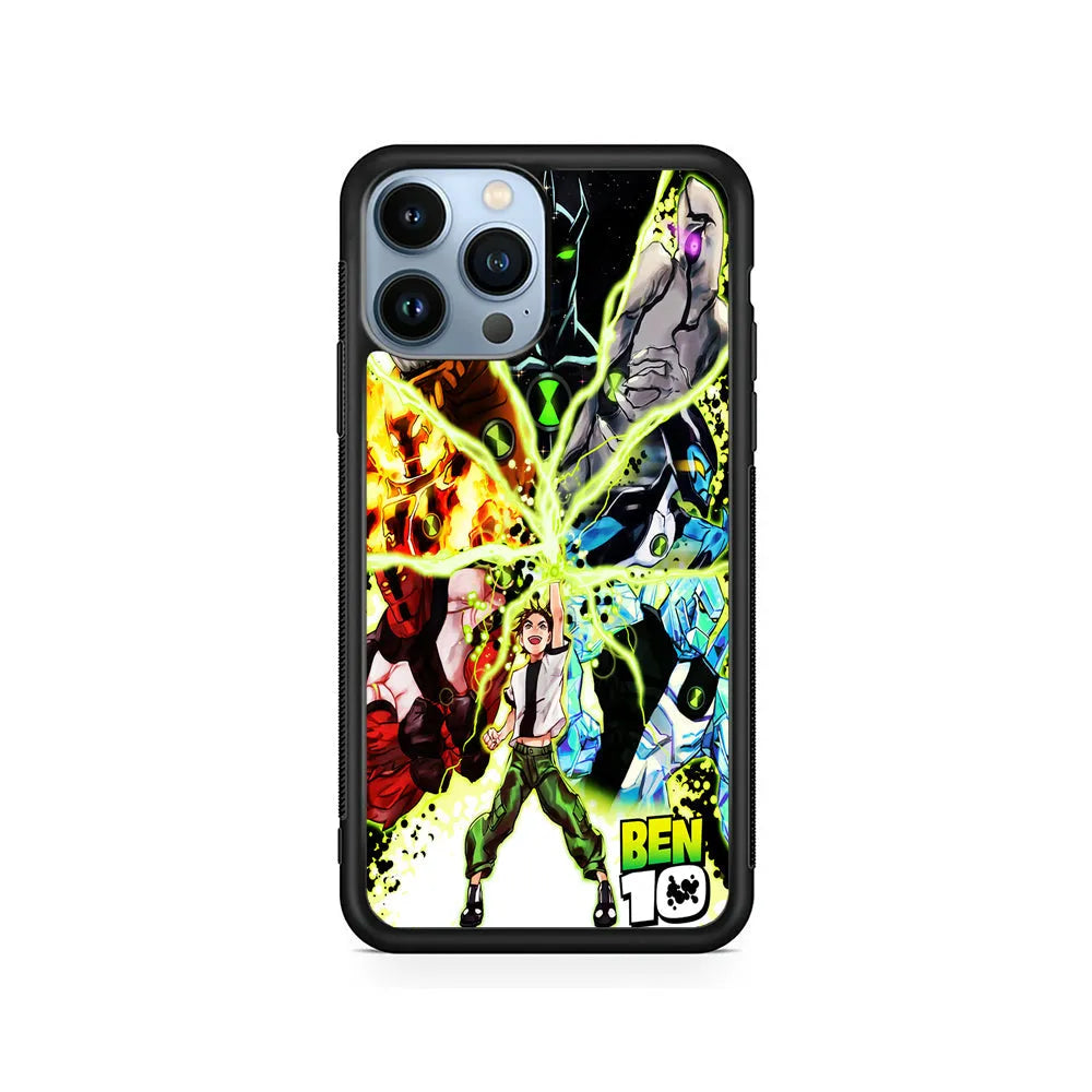 Ben 10 Alien Force iPhone 13 Pro Case-Rubber / Black (2D Case)-Xtracase