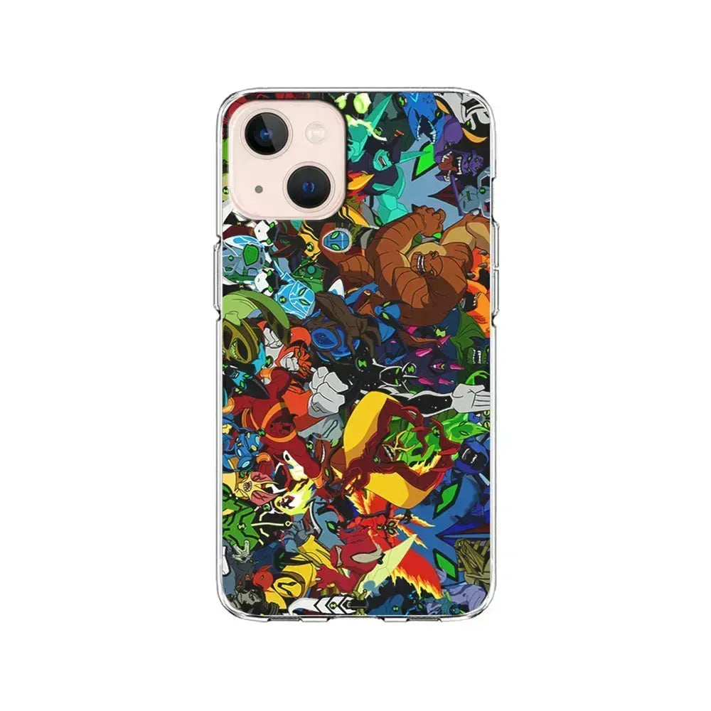Ben 10 All The Alien iPhone 13 Mini Case-Clear Soft Case-Xtracase