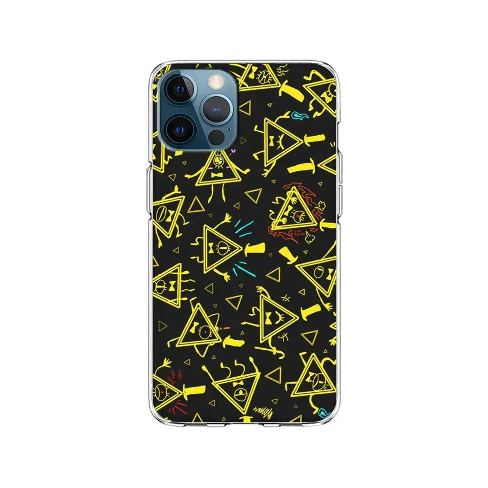 Bill Cipher Gravity Falls Doodle iPhone 15 Pro Max Case-Clear Soft Case-Xtracase